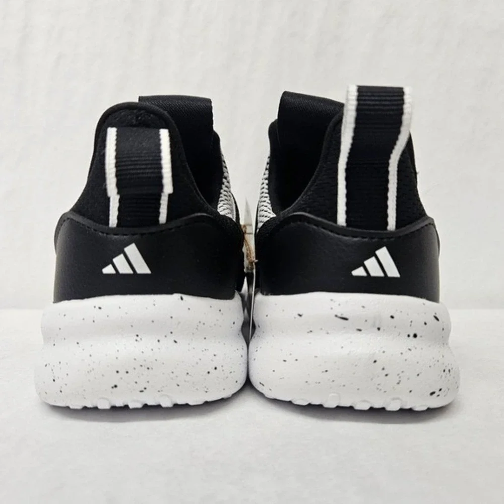 Adidas Lite Racer Adapt 7.0 K Athletic Shoes IE6384 Black White Kids Size 4‎